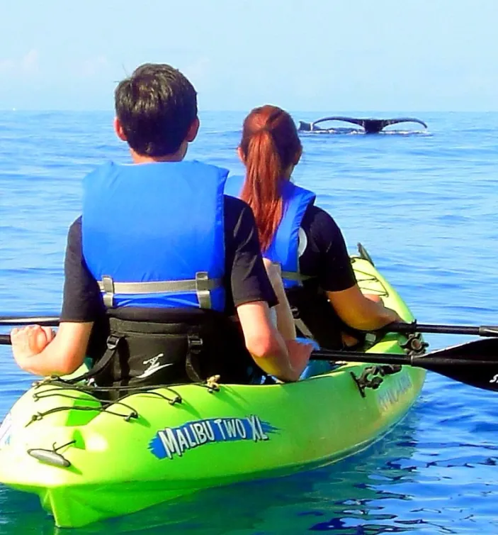 kayaking on sea